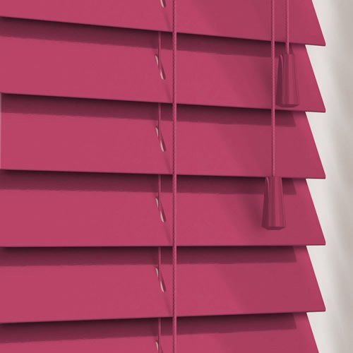 50mm Gloss Deep Pink Wooden Blind