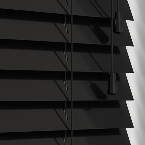 50mm Black Gloss Wooden Blind