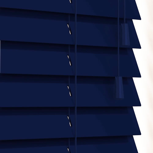 50mm Gloss Navy Blue Wooden Blind