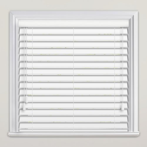 50mm White Faux Wood