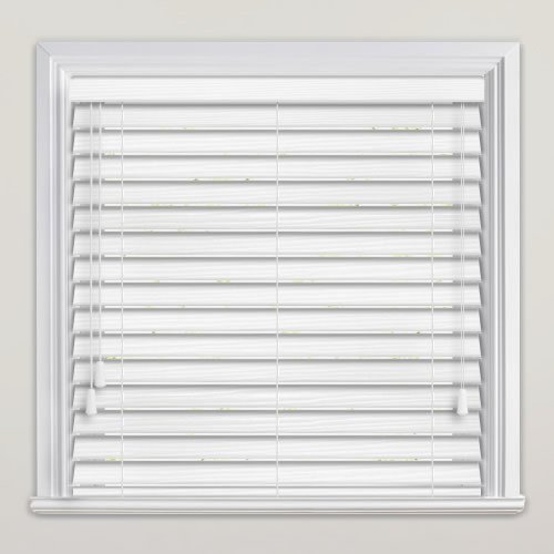 50mm White Grain Faux Wood