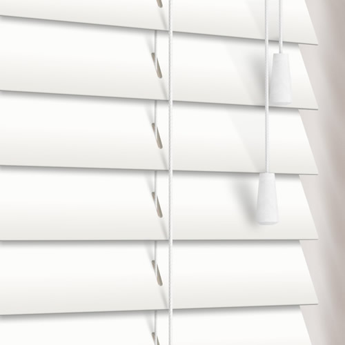50mm Polar White Wooden Blind