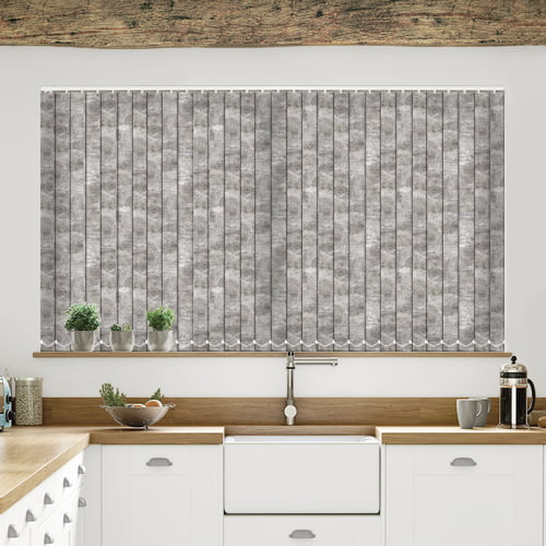 Accresco Sand Earthy Concrete Inspired Patterned Vertical Blinds