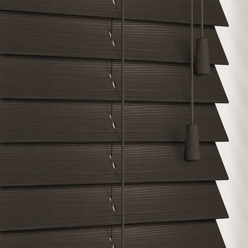 35mm Coffee Faux Wood Wooden Blind