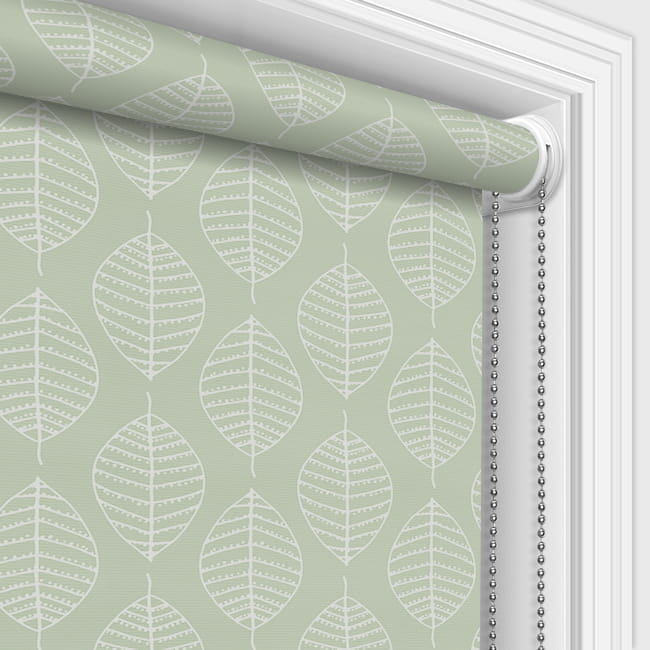arosa-eden-green-leaves-patterned-pvc-kitchen-roller-blinds