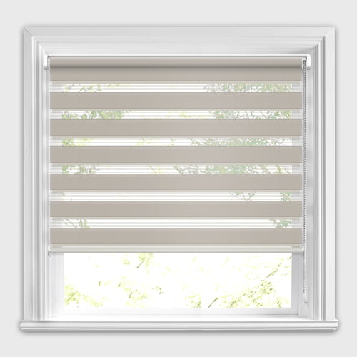 Ashby Slate Grey Beige Day & Night Blinds Made to Measure Vision