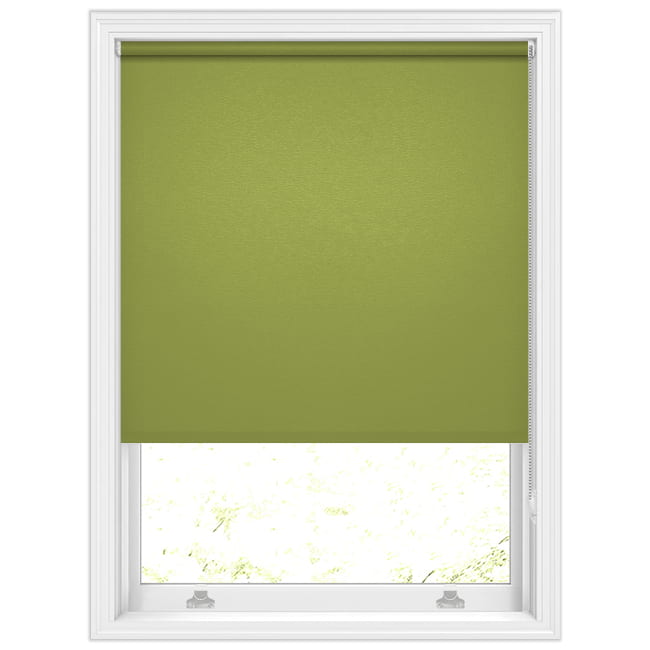 Lime Green Textured Blackout PVC Waterproof Bathroom Roller Blinds