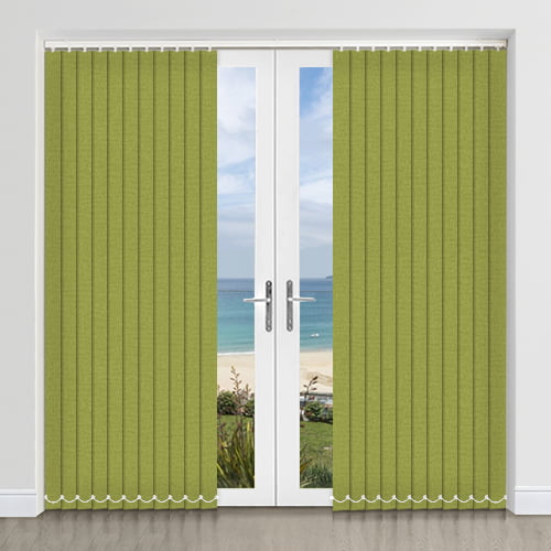 Bayonne Lime Green Textured PVC Waterproof Vertical Blinds