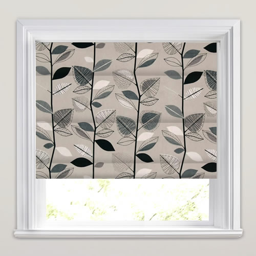 Autumn Leaves Sable Roman Blind