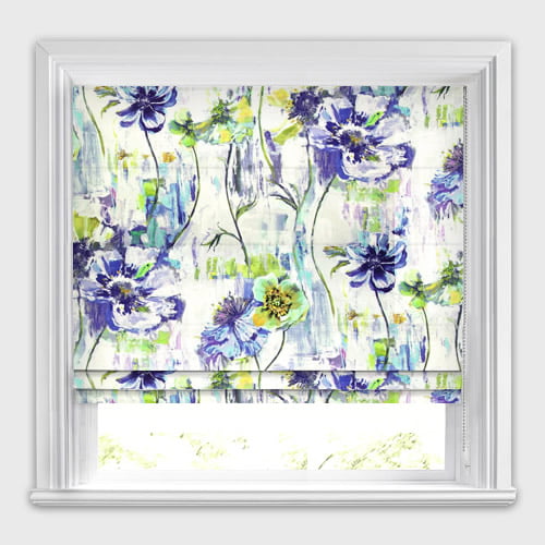 Poppy Indigo Roman Blind