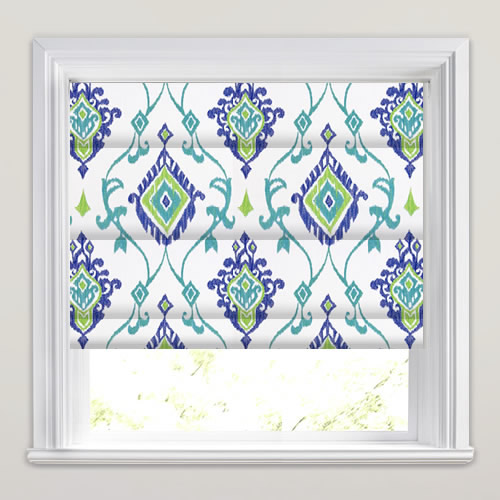 Tuvalu Indigo Roman Blind