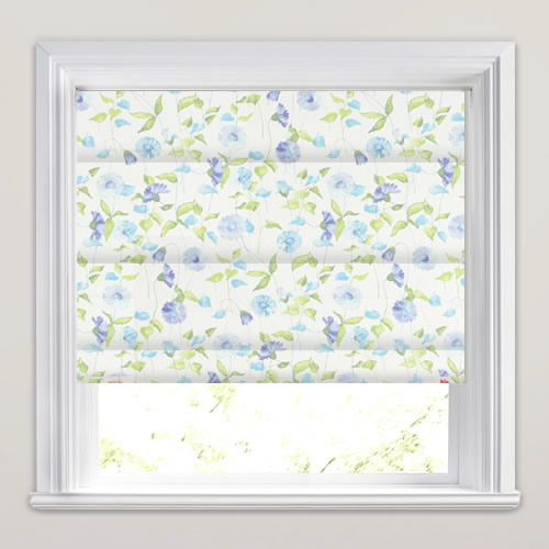 Daisy Chain Cornflower Roman Blind