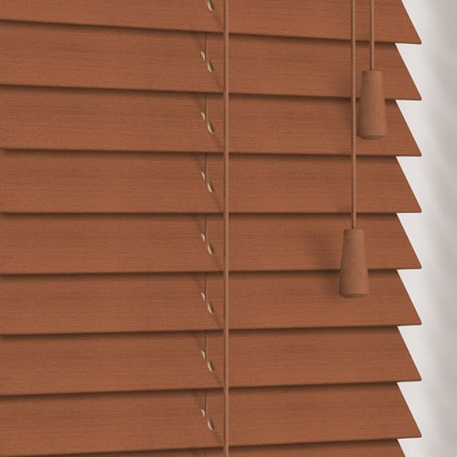 25mm Burnished Oak Wooden Blind