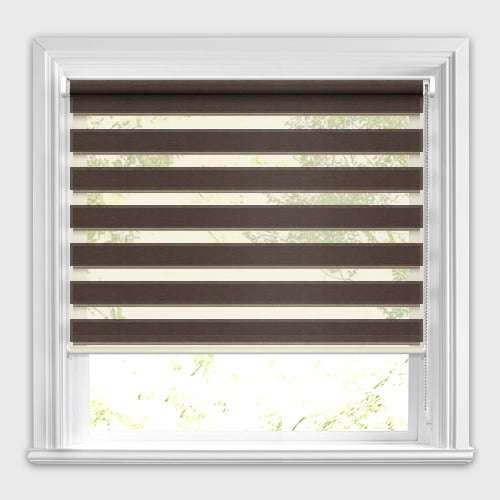 Caverley Coffee Brown Day & Night Blinds | Vision Blinds | Zebra