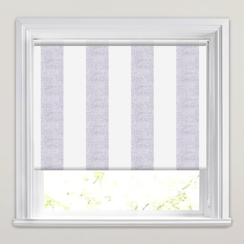 Broad Textured Mauve & Grey Glitter Striped Roller Blinds