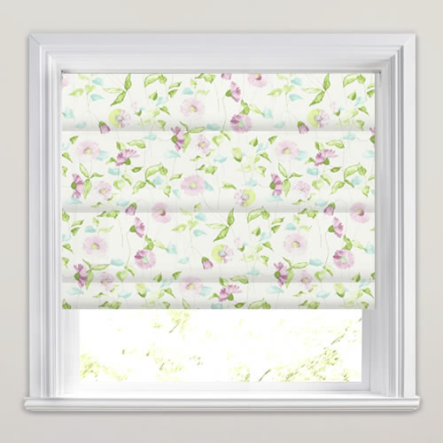 Daisy Chain Lavender Roman Blind