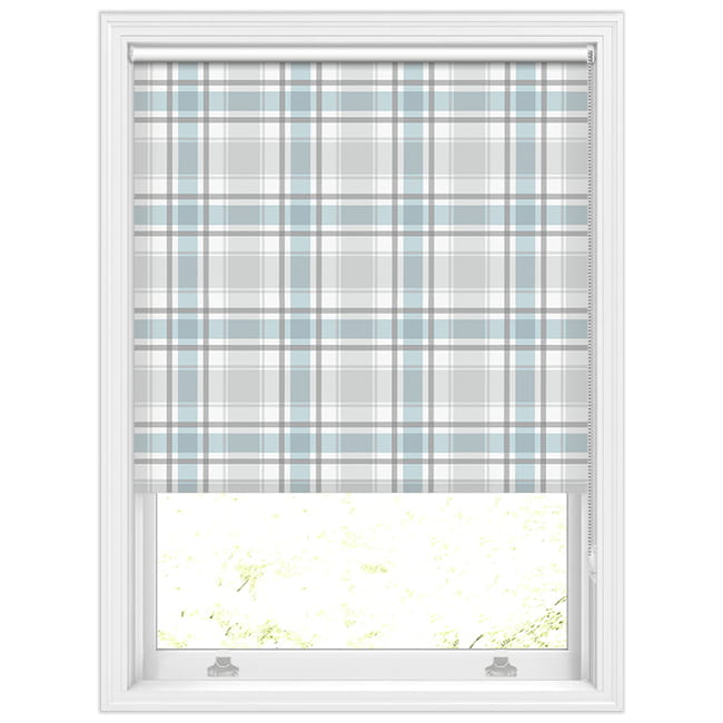 Dalmary Bluebell Tartan Patterned Blackout Roller Blinds