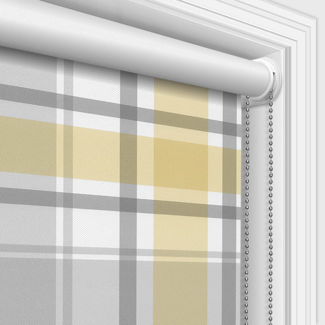 Dalmary Gorse Tartan Patterned Blackout Roller Blinds