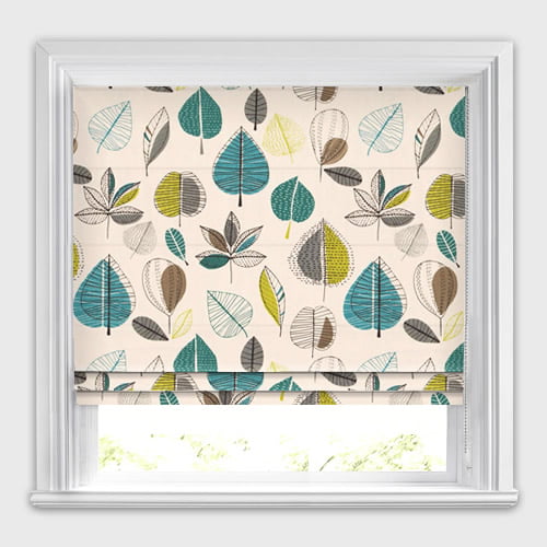 Maple Teal Roman Blind
