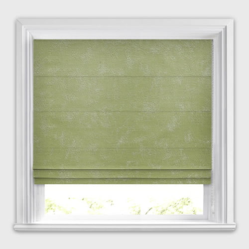 Empire Sage Vibrant Green Luxurious Chenille Roman Blinds
