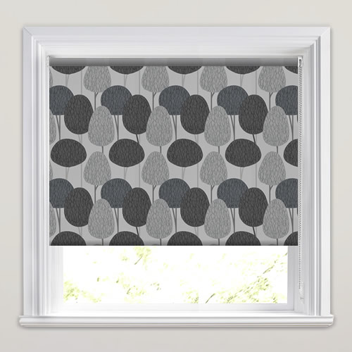Light & Dark Grey & Taupe FairyTale Forest Patterned Roller Blinds