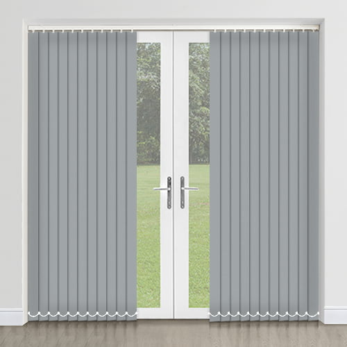 Gala Bullet Medium SilverGrey Vertical Blinds, Made to Measure