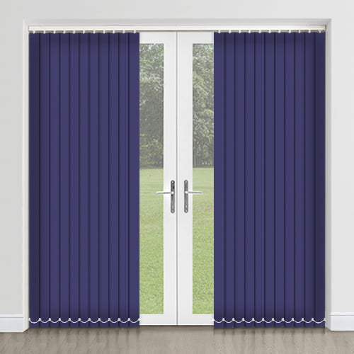 Gala Empire Deep Royal or VioletBlue Vertical Blinds