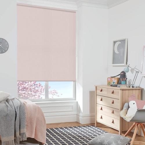 Gala Hint Pale Blush Pink Roller Blinds, Made to Measure