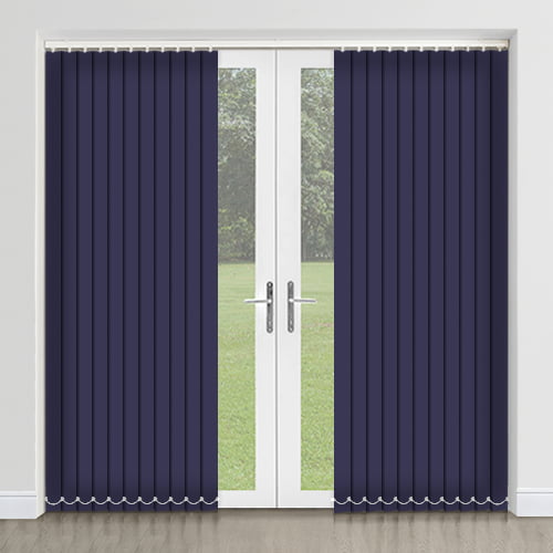Gala Indigo Made to Measure Rich Dark Blue Vertical Blinds