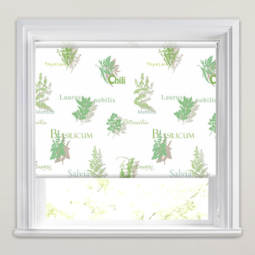 Herb Garden Basil Roller Blind