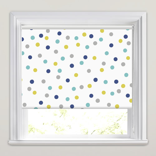 Bubbles Blue Roller Blind