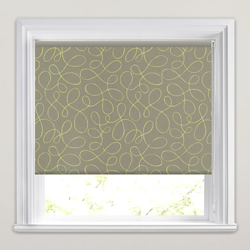 Squiggle Lime Roller Blind
