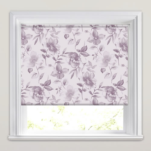 Loja Soft Lilac Patterned Roller Blinds