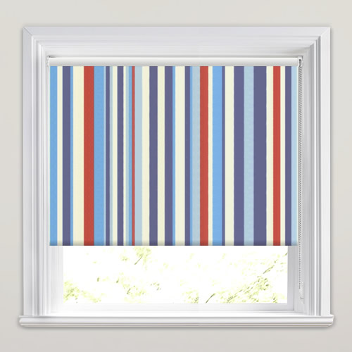 La Di Da Blue Roller Blind