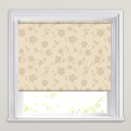 Taffeta Flowers Cream Roller Blind