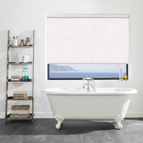 Water Resistant Blinds For Bathrooms, Luxury White PVC