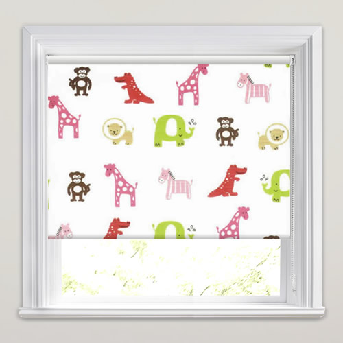 Animal Farm Pink Roller Blind