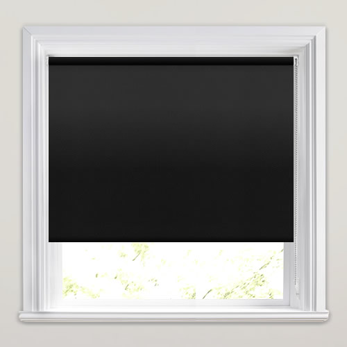 Mould Resistant Black PVC Vinyl Waterproof Roller Blinds