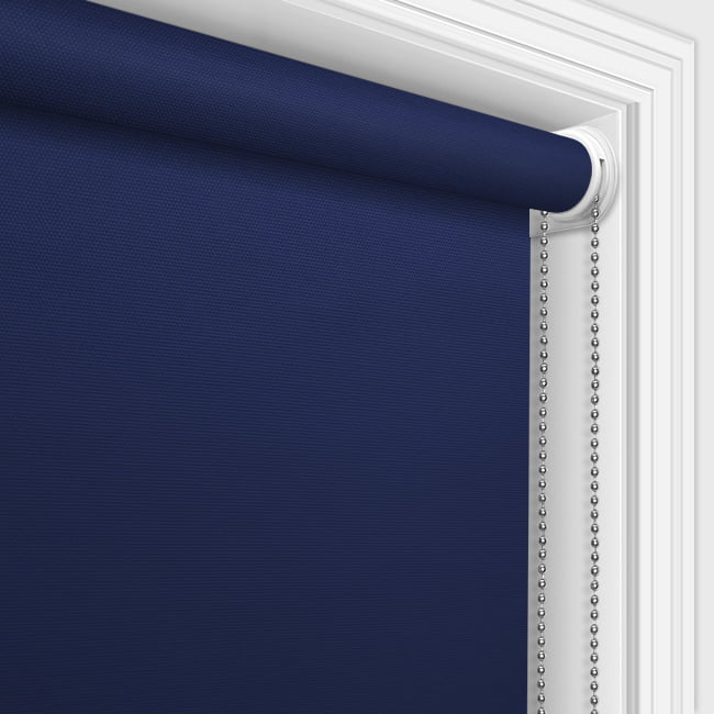 Luxury Dark NavyBlue PVC Waterproof Roller Blinds, Mould Resistant