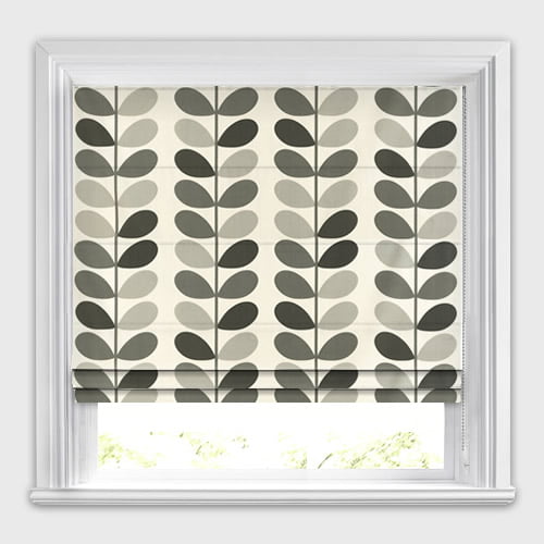 Multi Stem Warm Grey Orla Kiely Roman Blinds, Made to Measure
