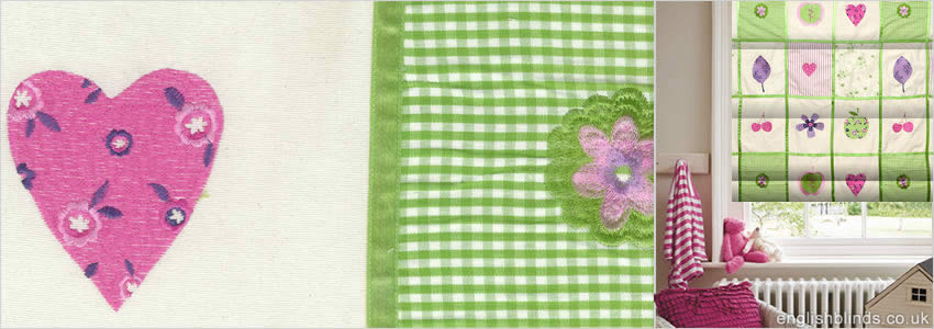 Baby Patchwork Lavender Roman Blind