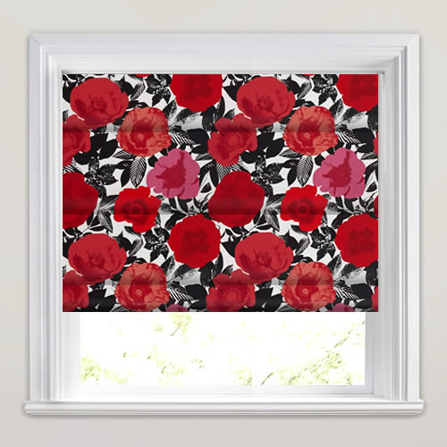 Menton Poppy Roman Blind