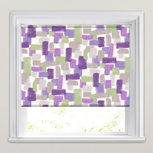 Brushstrokes Mauve Roller Blind