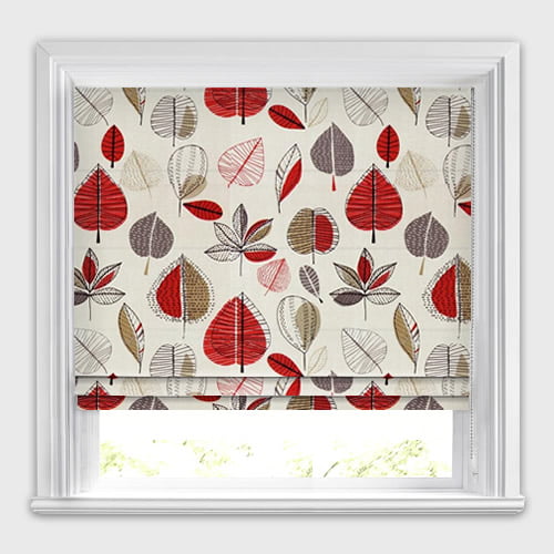 Maple Red Berry Roman Blind