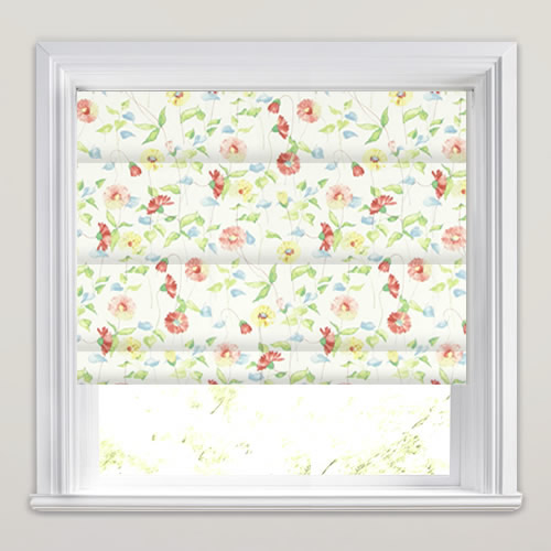 Daisy Chain Chintz Roman Blind