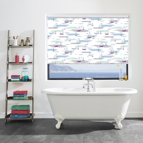 Sailing Boats Nautical Waterproof Roller Blind