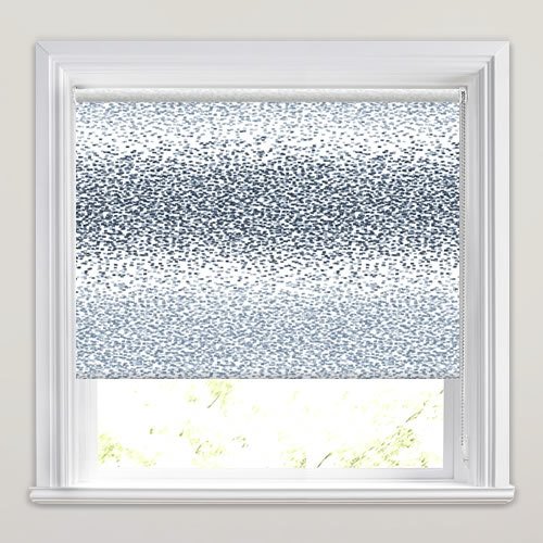 Grey & White Abstract Rectangles Patterned Roller Blinds