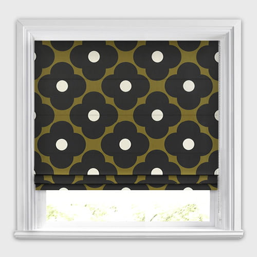 Spot Flower Seagrass Roman Blind