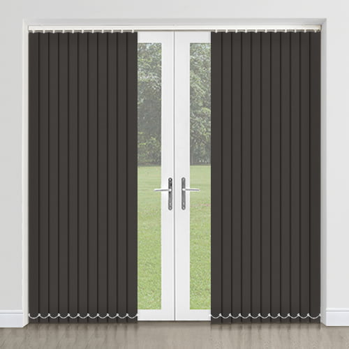 Dark Chocolate Brown Blackout Vertical Blinds, Made to Measure