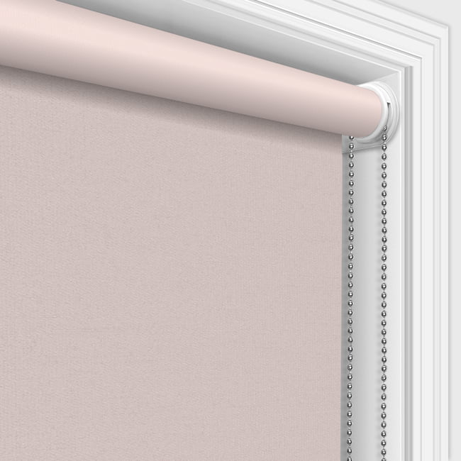 Sweet Dreams Hint Pale Blush Pink Blackout Roller Blinds
